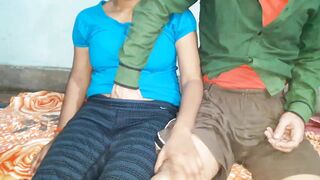 Desi porn of Bhabhi in blue bra who is nailed by Indian guy doggystyle