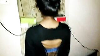 Bhabhi shows hairy pussy to Desi cameraman in his Indian porn studio