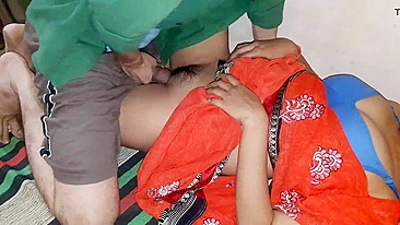 Bhabhi with juicy tits and hairy pussy is nailed in Hindi talk porn