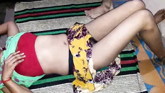 Bhabhi lies on floor and has unshaved muff fucked by the Indian man