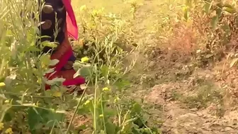 Indian lecher with camera follows desi Bhabhi to fuck in the field