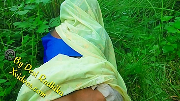 Aunty's husband films Indian Bhabhi outdoors and even fucks her