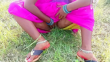 Self-isolated Bhabhi and Indian sister's hubby enjoy sex outdoors