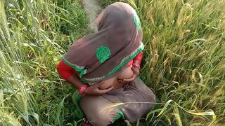 Field is a good place for Indian Bhabhi and sister's hubby to have sex