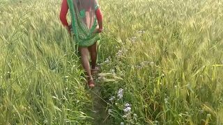 Field is a good place for Indian Bhabhi and sister's hubby to have sex