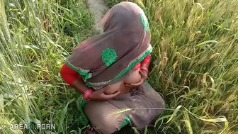Field is a good place for Indian Bhabhi and sister's hubby to have sex