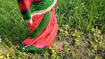 Lecherous Bhabhi saddles Indian devar's cock after pissing outdoors
