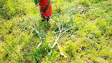 Lecherous Bhabhi saddles Indian devar's cock after pissing outdoors