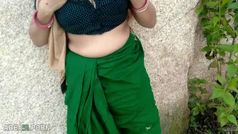 Indian guy puts cock in moist opening of silent Bhabhi on green grass