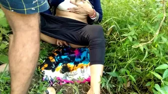 Bhabhi is crazy about fooling around with Indian stranger in forest