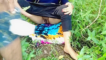 Bhabhi is crazy about fooling around with Indian stranger in forest