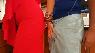 Aunty gives a handjob to Indian nephew who cums with hand of Bhabhi