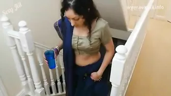 Bhabhi tried to escape but devar was stronger and drilled the Indian Bhabhi tried to escape but devar was stronger and drilled the Indian