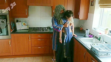 Naive Indian gal forced to have chudai with Desi grandpa against her will
