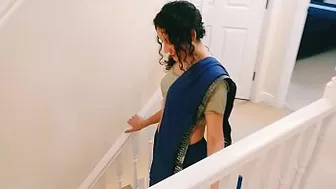 Young Desi Bhabhi provocatively strips naked in video with hindi talk