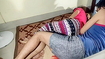 Naive Indian girl strokes brother's penis with help of fleshlight