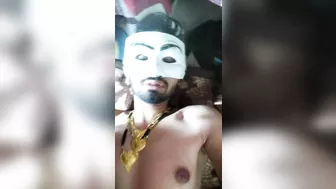 Amateur copulation of the Indian Bhabhi and devar wearing white masks