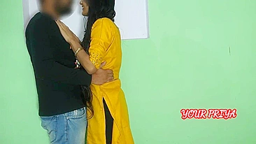 Indian Bhabhi is so glad to see the devar that deals with his penis