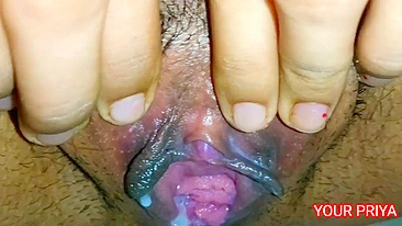 Playful Bhabhi milks nipple and shows Indian devar pussy in close-up