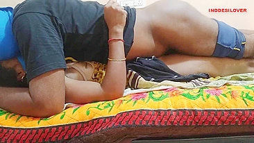 Cunning devar and Indian Bhabhi put on masks before practicing sex