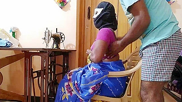 Lover distracts the Indian Bhabhi and fucks desi cunt on the table