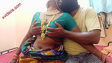 Penis of the horny devar in a mask docks with Bhabhi's Indian vagina