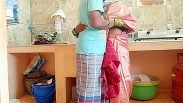 Kitchen isn't a place for fuck but Indian devar and Bhabhi don't care