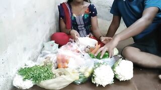 Need for money makes desi Bhabhi sell veggies and have sex with Indians