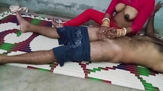 Bhabhi becomes horny and rides Indian devar's cock after a handjob