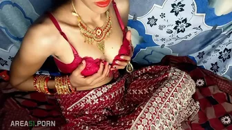 Boner invades wet pussy of aunty till Indian cums on ass of Bhabhi