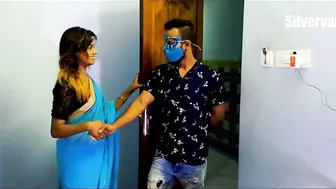 Lewd Bhabhi likes making it with Indian devar wearing the blue mask