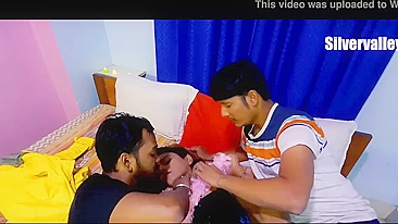 Bhabhi is sexy so Indian devar and friend can't resist scoring her