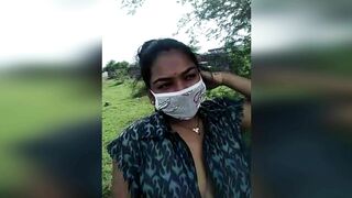 Chubby indian mom flashes her fat booty and tits