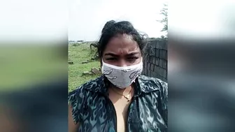 Chubby indian mom flashes her fat booty and tits