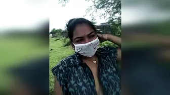 Chubby indian mom flashes her fat booty and tits