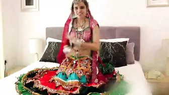 All natural Indian babe uses her hot body and sensual charm