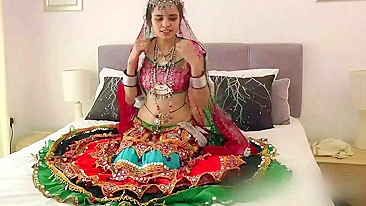 All natural Indian babe uses her hot body and sensual charm