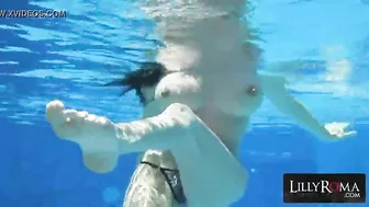 Gorgeous sex model Lilly Roma - Water babe in the pool