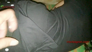 Close-up Indian porn of guy who makes it with sleeping Bhabhi in black