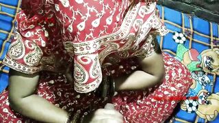 Indian boss fucks nerdy Bhabhi in red sari and erupts cum in pussy