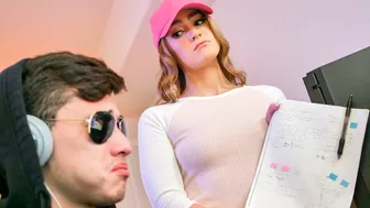 Nerdy boy with hard dick fucks his beautiful stepsis in various positions Nerdy boy with hard dick fucks his beautiful stepsis in various positions