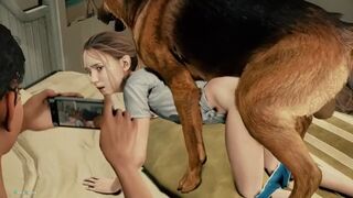 Two Dogs Fuck Girl