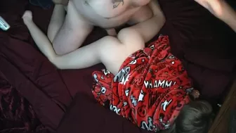 Perved father sneaks into his daughter's room when his wife is not at home