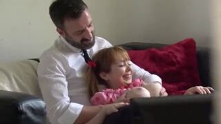 Perv dad enjoys young daughter's and warm cunt.