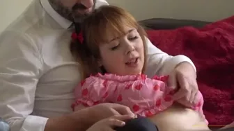 Perv dad enjoys young daughter's and warm cunt.