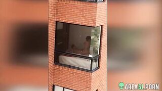 Spying on the neighbor, whorish couple reality sex film