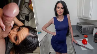 Dark-haired mom sucks Chad's cock and licks his balls before getting laid Dark-haired mom sucks Chad's cock and licks his balls before getting laid