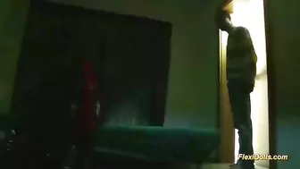 Flexible girl behaves like a doll and gets fucked by bald dude