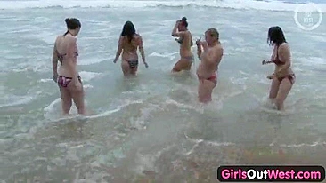 Australian sex party on the beach with amateur girls