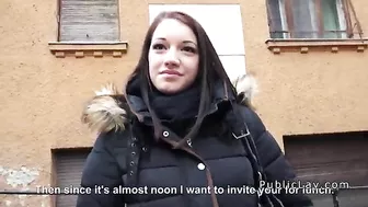 Picked up chick gets paid and fucked by stranger instead of lunch Picked up chick gets paid and fucked by stranger instead of lunch